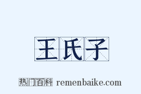 王氏子是什么意思的图片